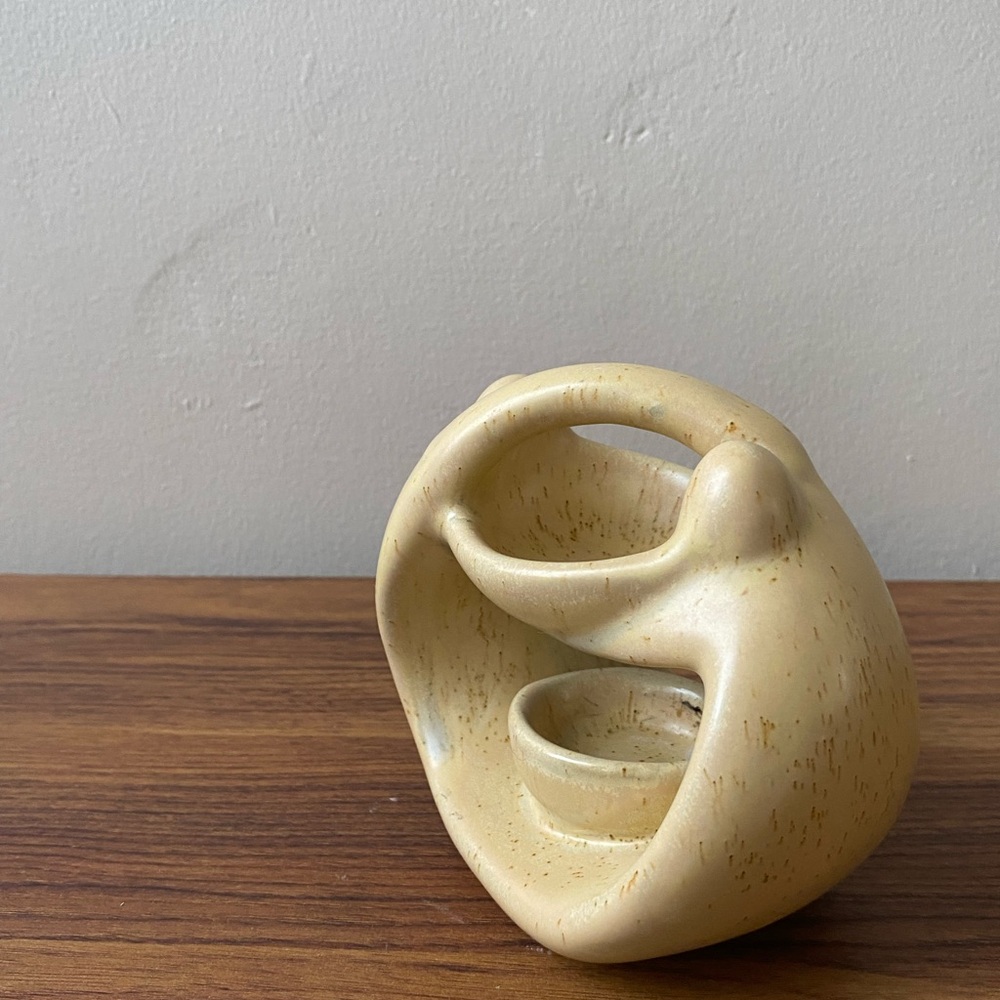 Vintage Mid-Century Modern Soapstone Sculpture/Candle Holder - Picture 5 of 8